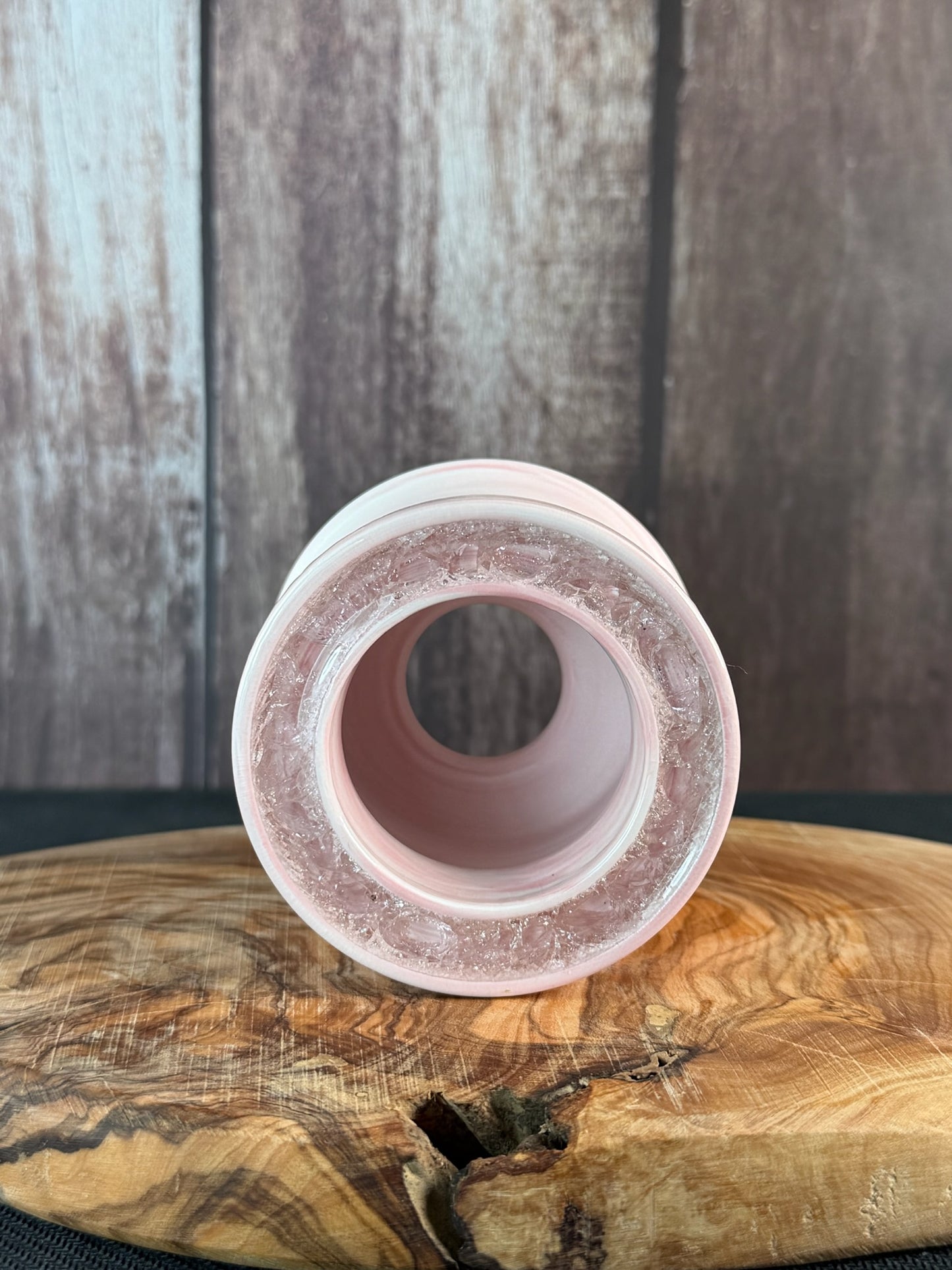 July Glass Art Cherry Blossom Pink Bell Shape