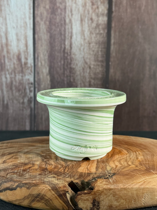 July Glass Art Mocha Green