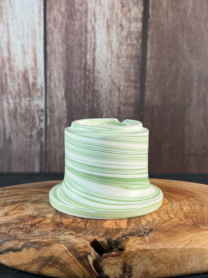 July Glass Art Mocha Green