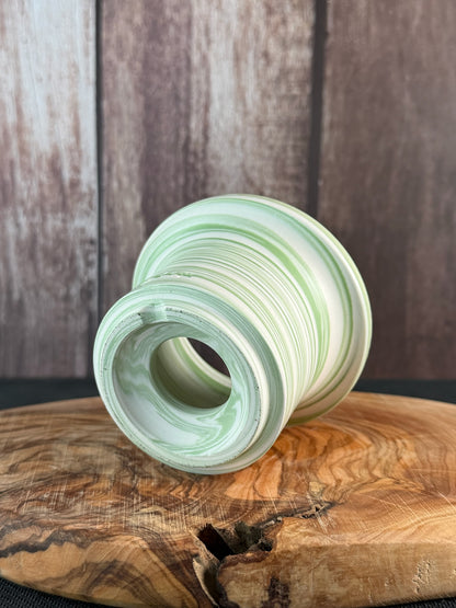 July Glass Art Mocha Green