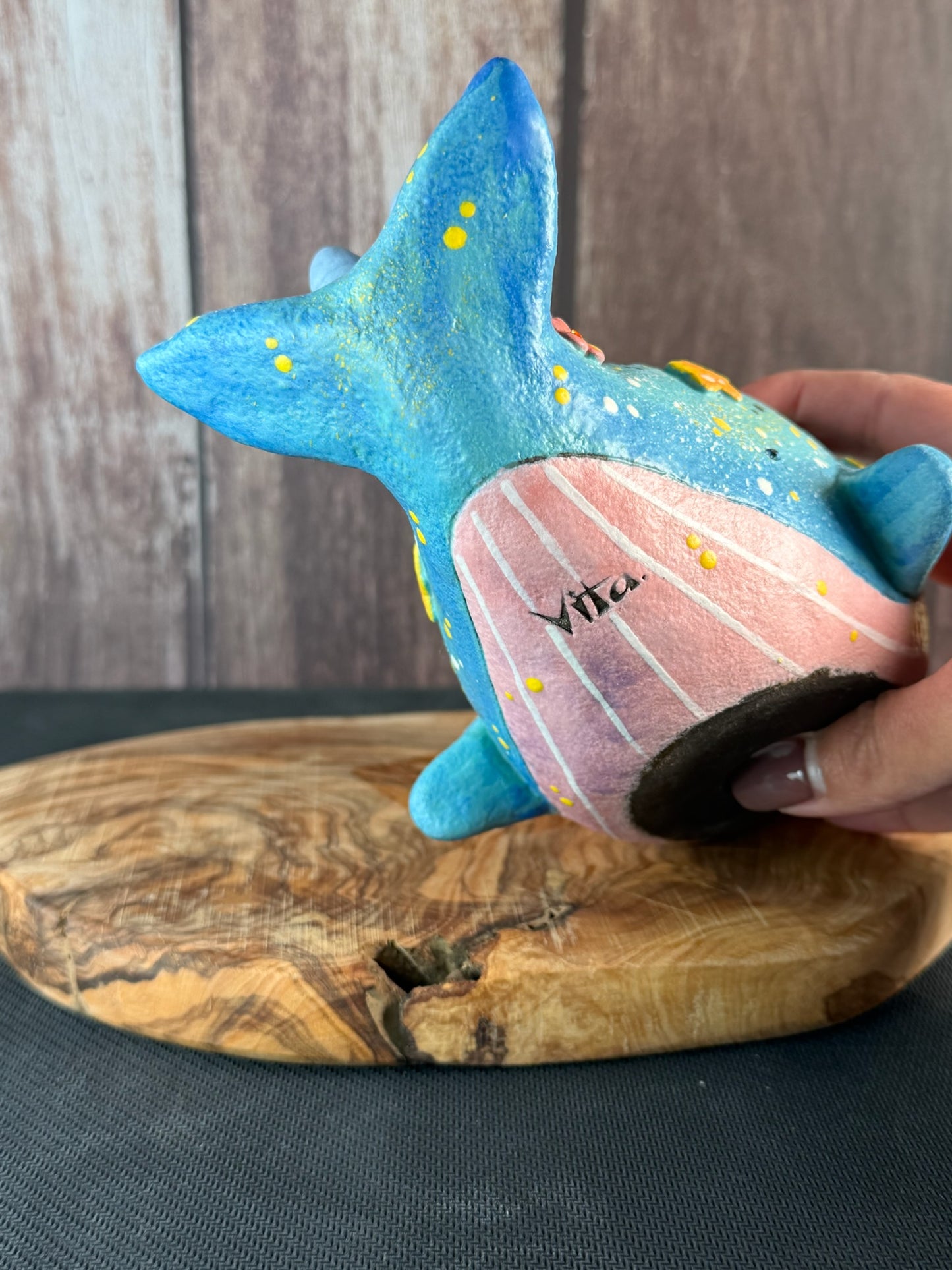 VITA Magical Whale Castle Planter (Blue)