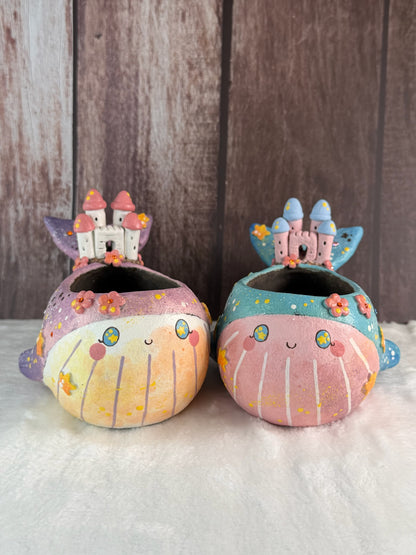 VITA Magical Whale Castle Planter (Purple)