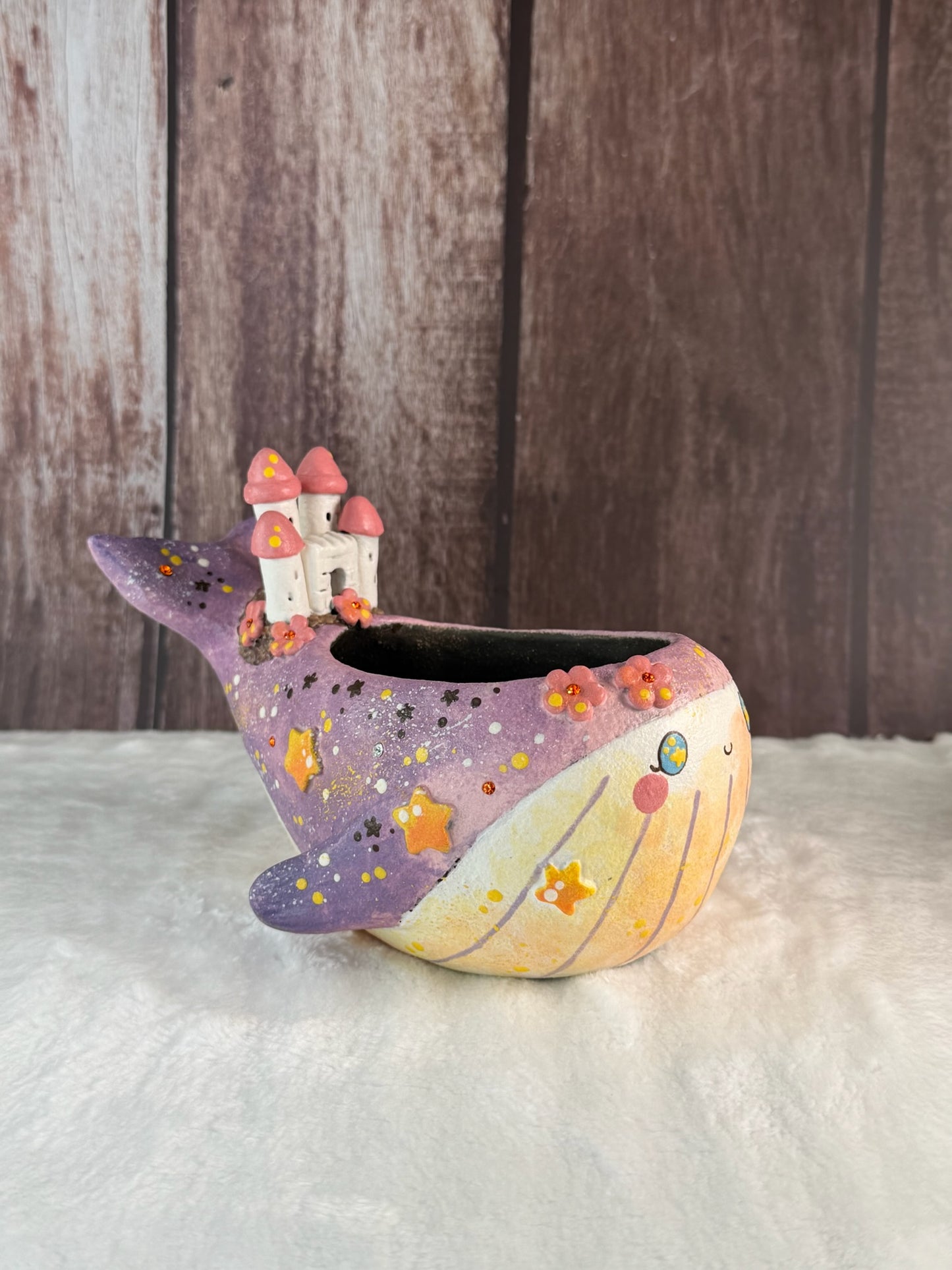 VITA Magical Whale Castle Planter (Purple)