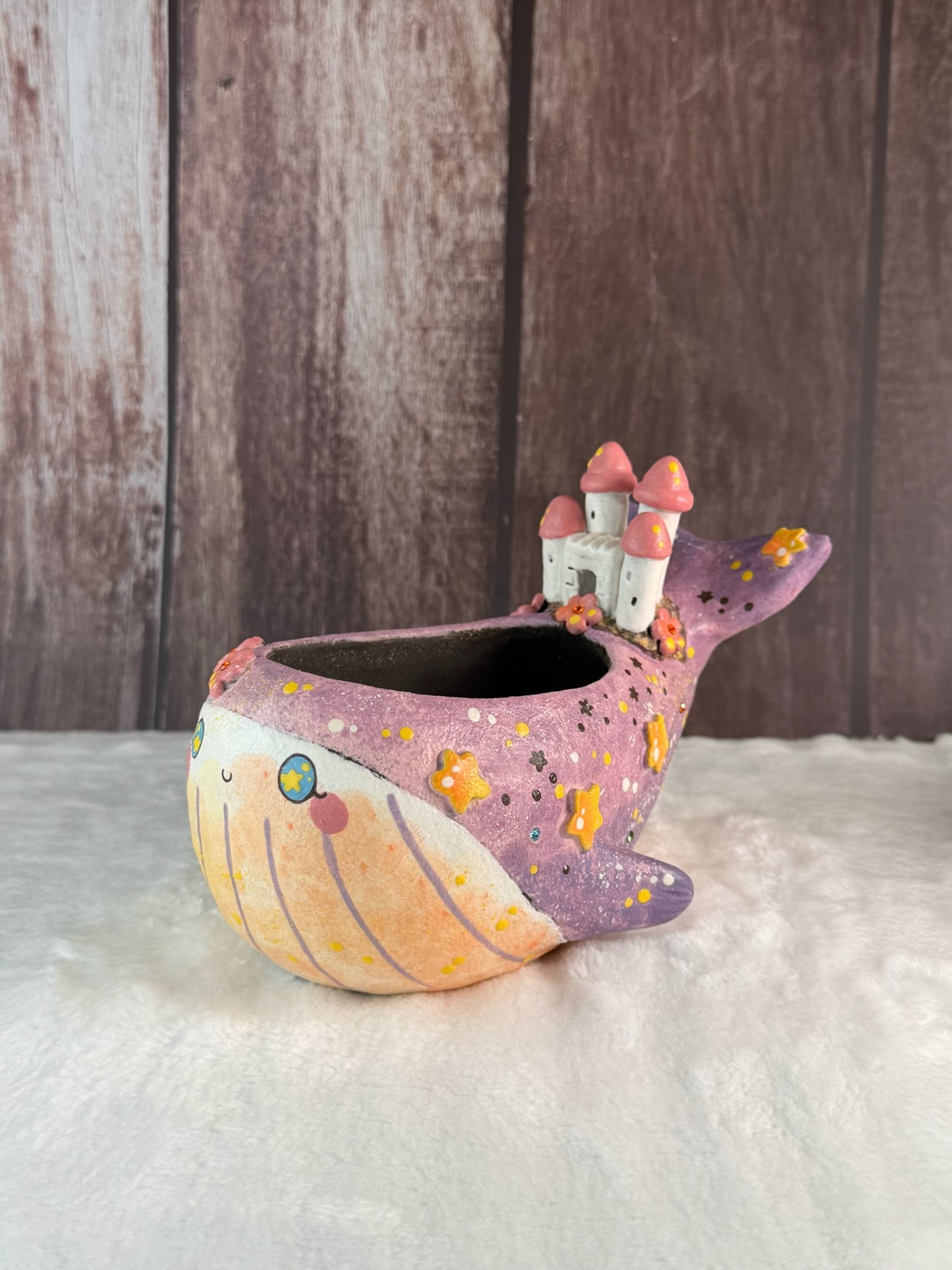 VITA Magical Whale Castle Planter (Purple)