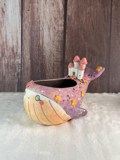 VITA Magical Whale Castle Planter (Purple)
