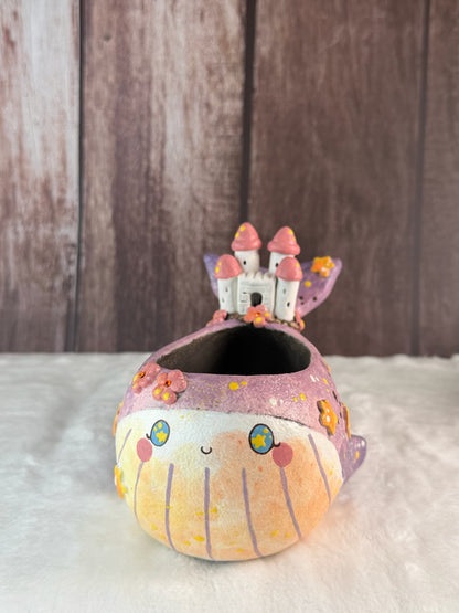 VITA Magical Whale Castle Planter (Purple)