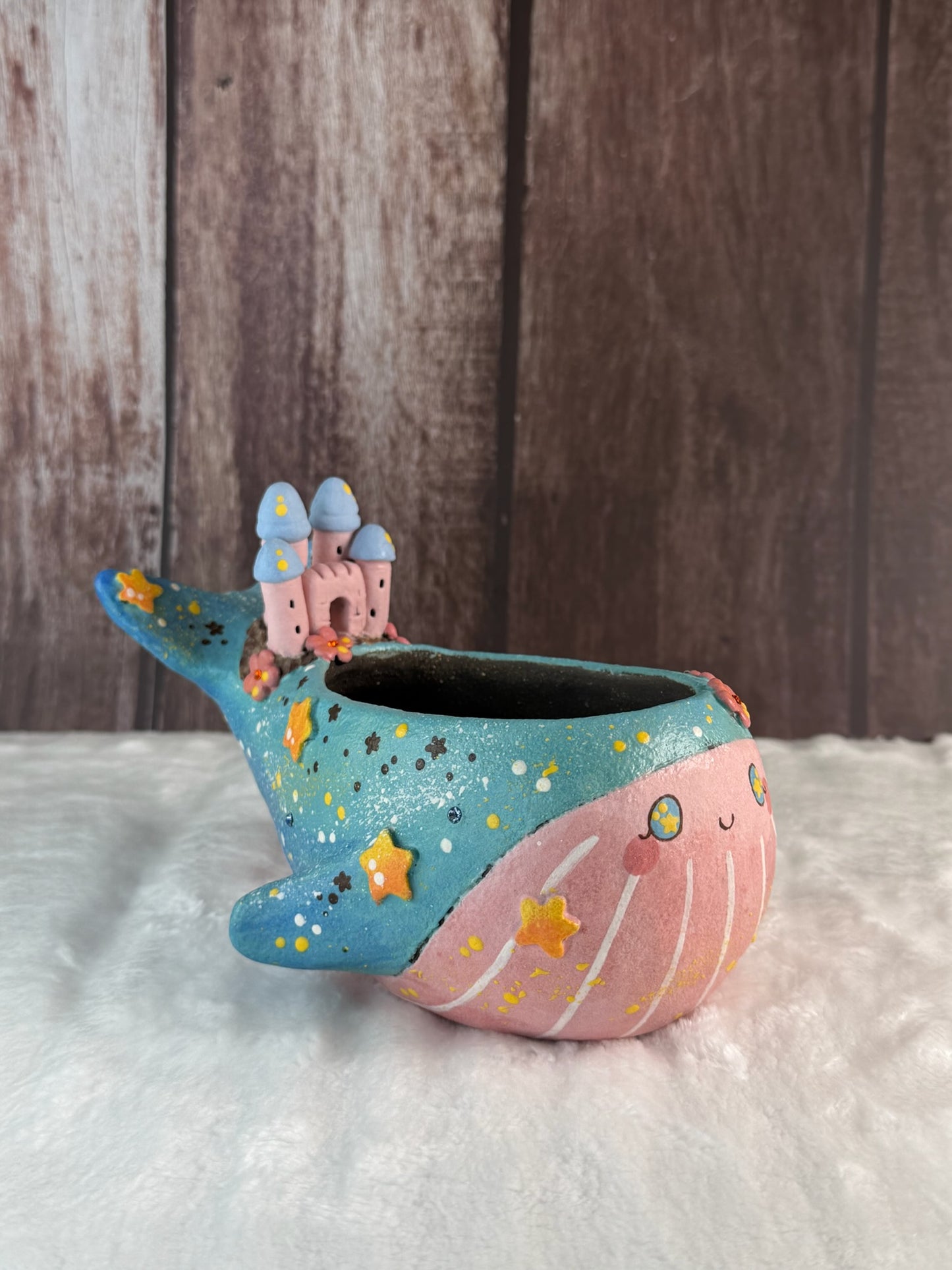 VITA Magical Whale Castle Planter (Blue)