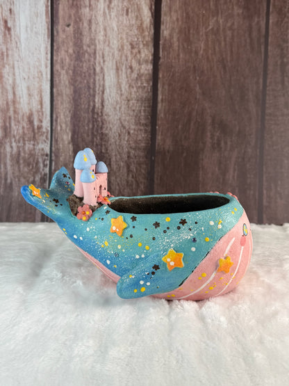 VITA Magical Whale Castle Planter (Blue)