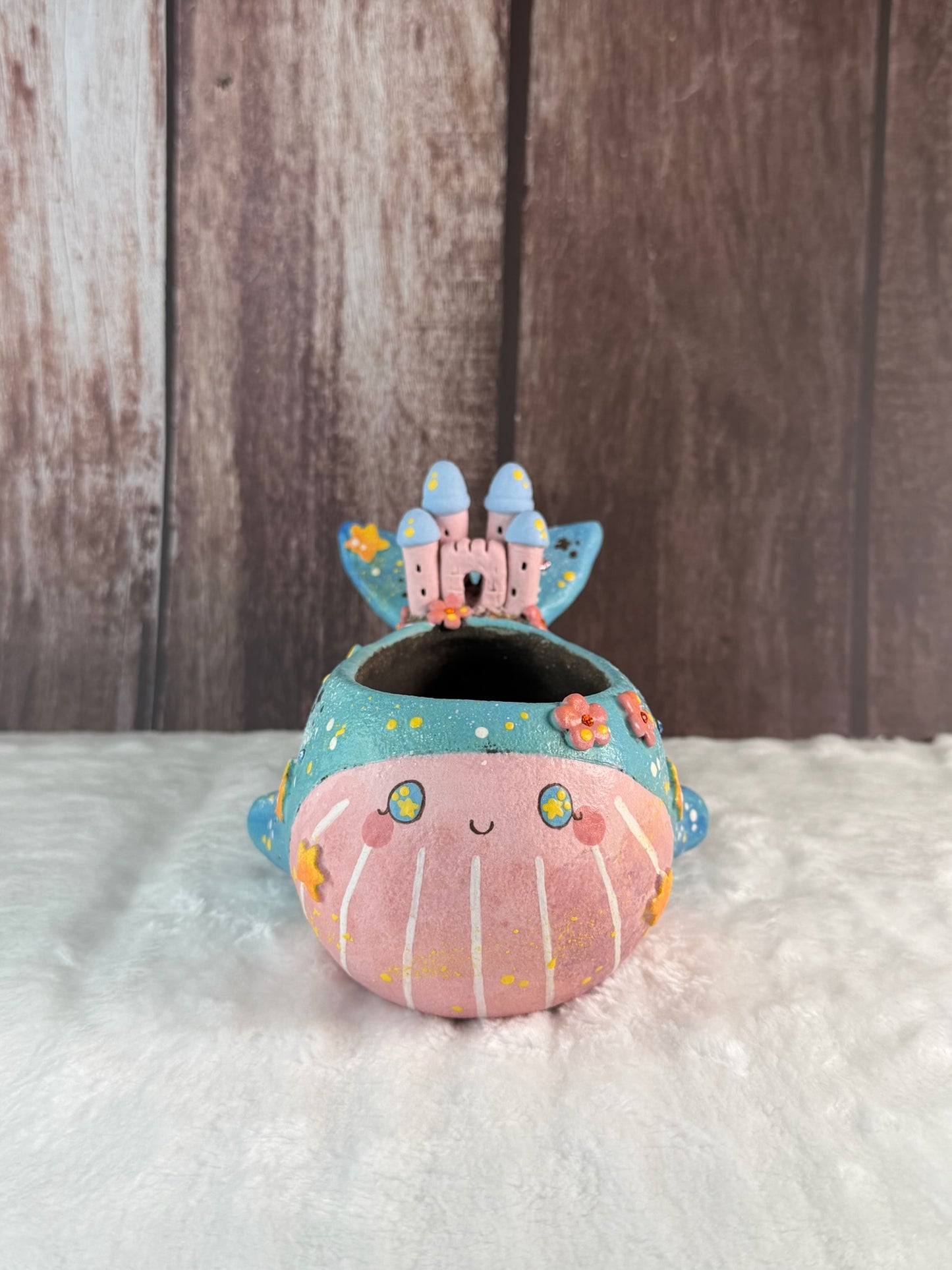 VITA Magical Whale Castle Planter (Blue)