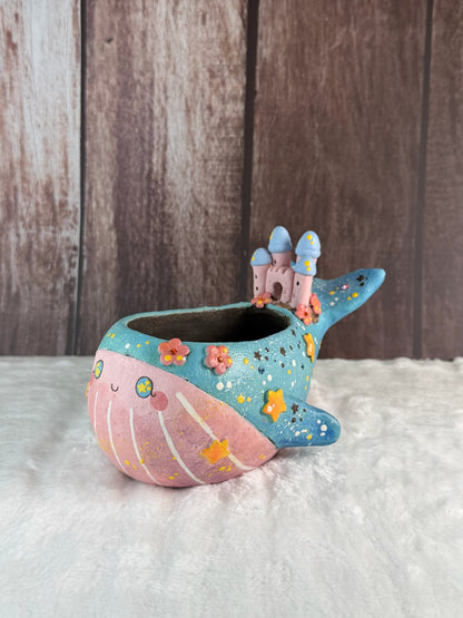 VITA Magical Whale Castle Planter (Blue)