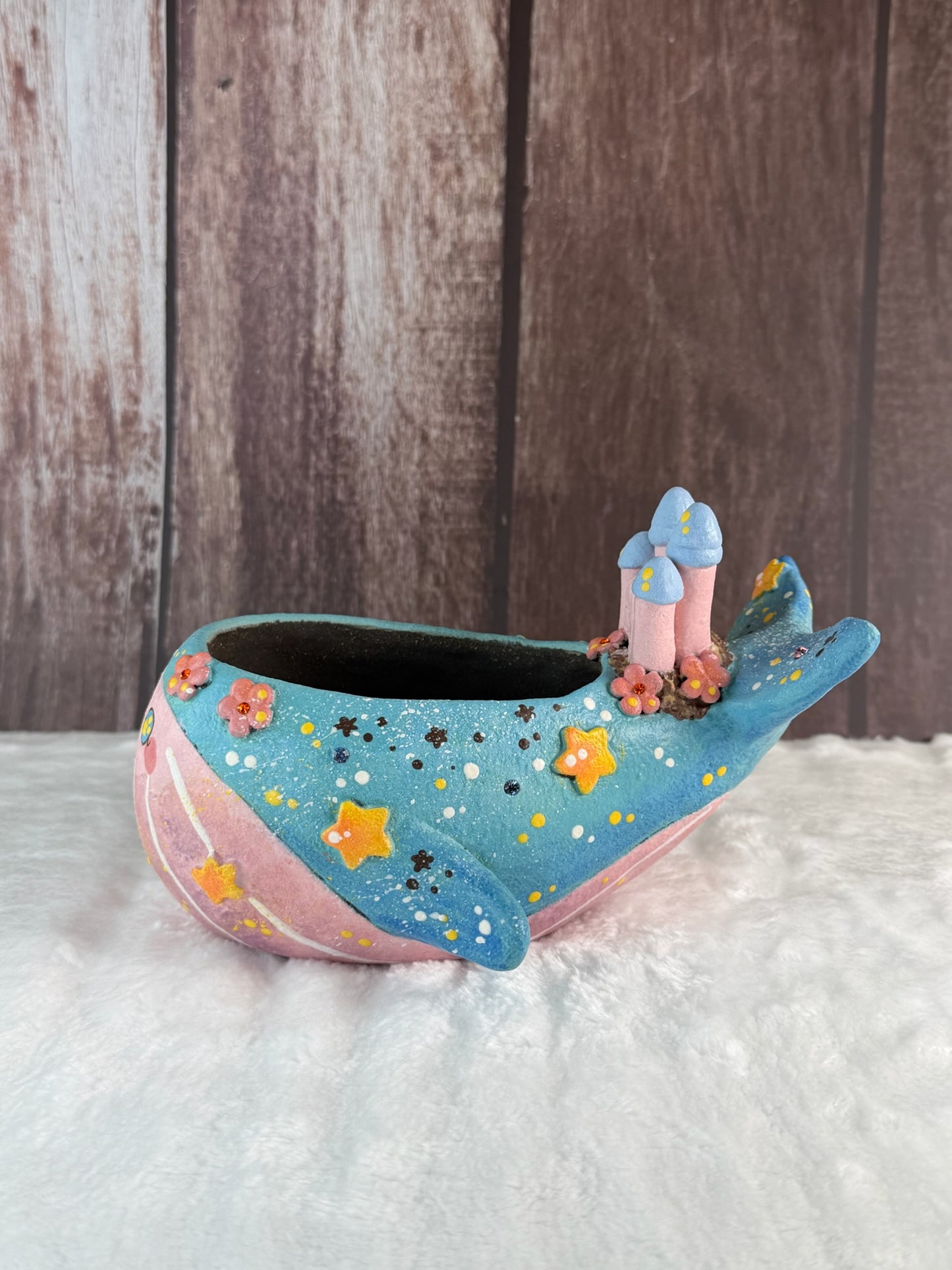 VITA Magical Whale Castle Planter (Blue)