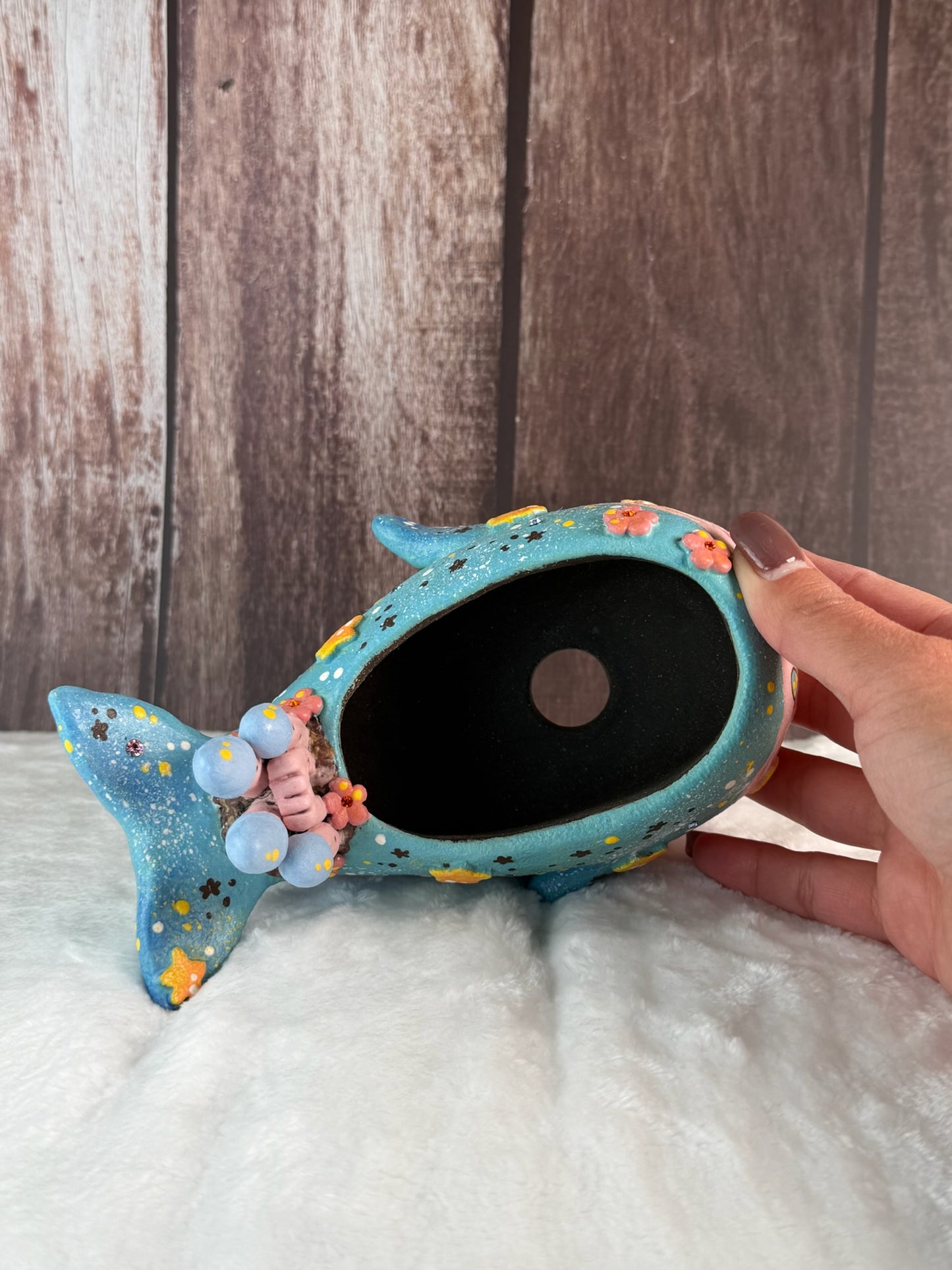 VITA Magical Whale Castle Planter (Blue)