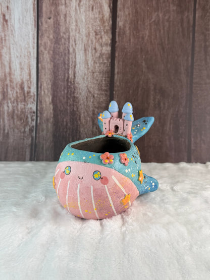 VITA Magical Whale Castle Planter (Blue)