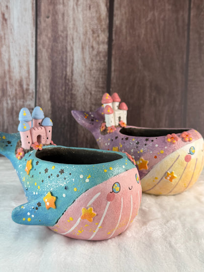VITA Magical Whale Castle Planter (Blue)
