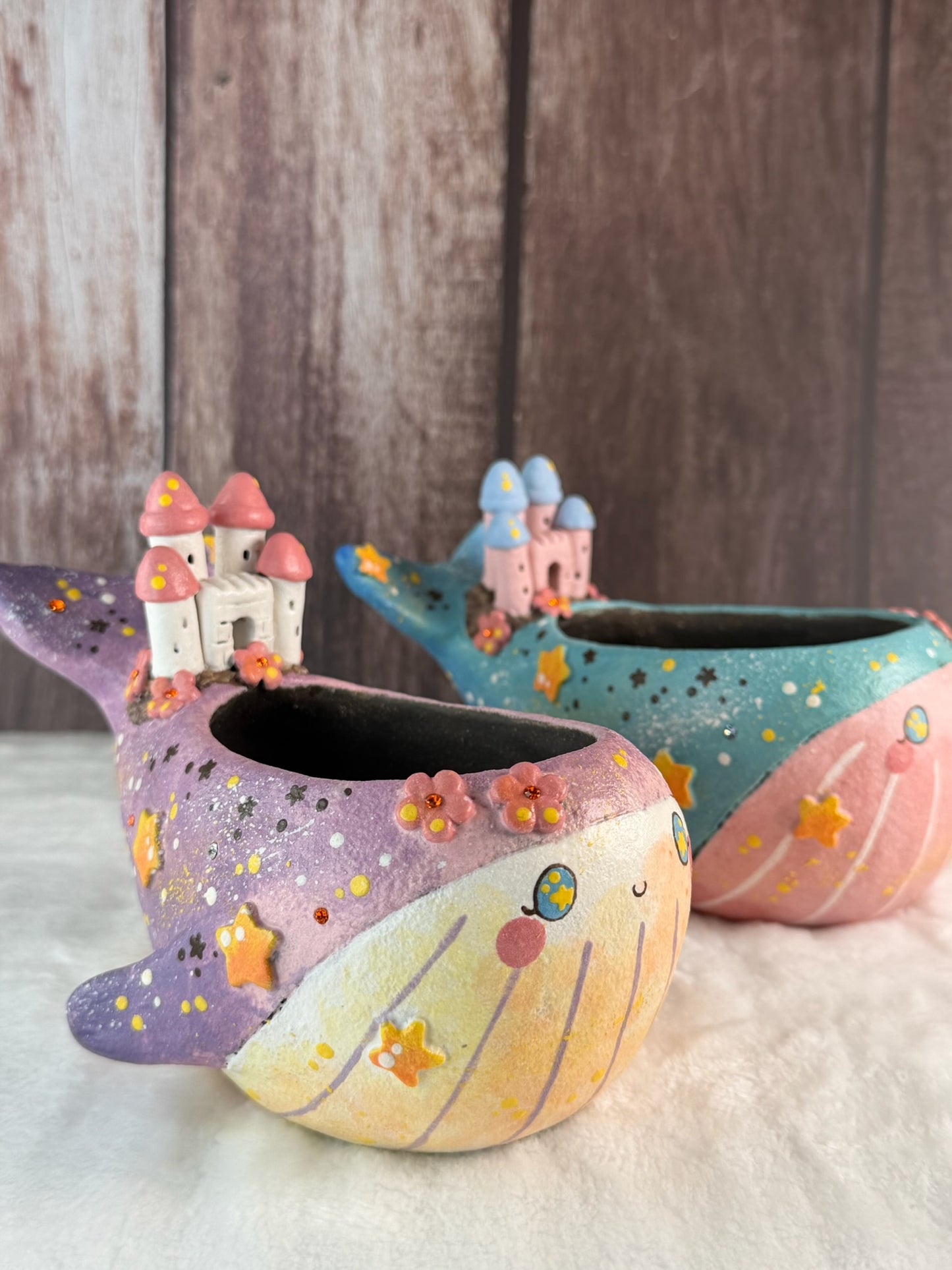 VITA Magical Whale Castle Planter (Purple)