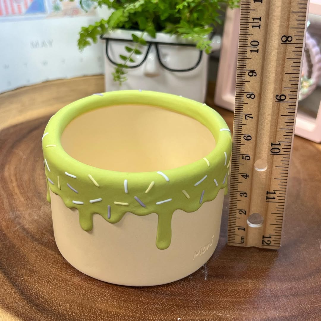 Strawberry Matcha Ice Cream Bowl Planter