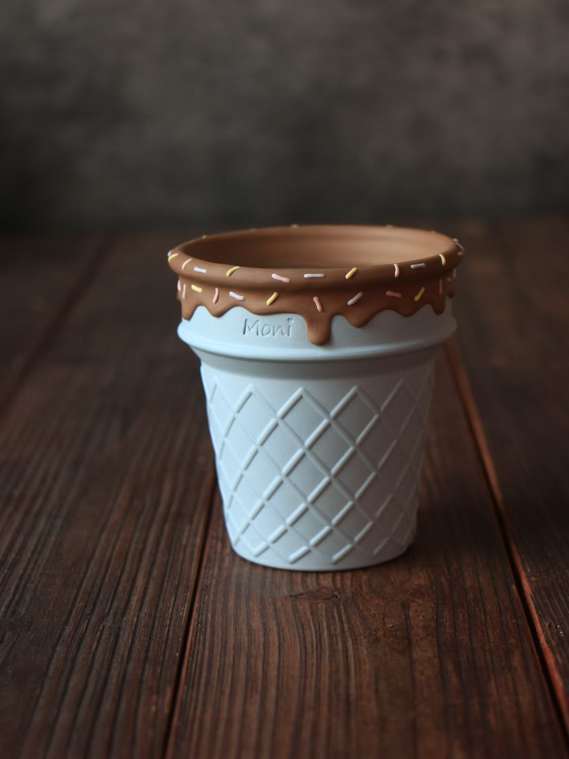 Handmade Ice Cream Cone with Sprinkles succulent planter