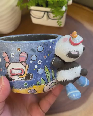 Ocean Adventure Panda Planter