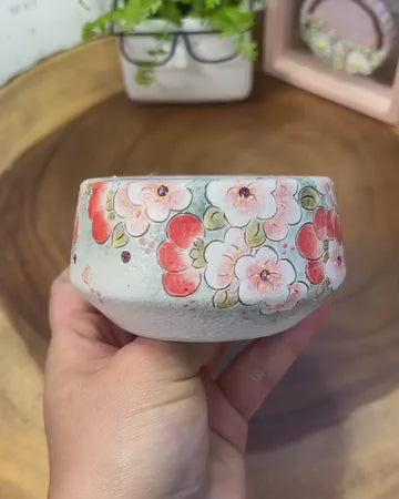 Springtime Serenade Hand-Painted D Planter