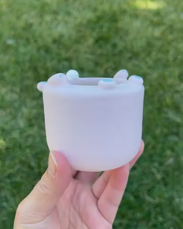 Pink Cute Bear Round Planter