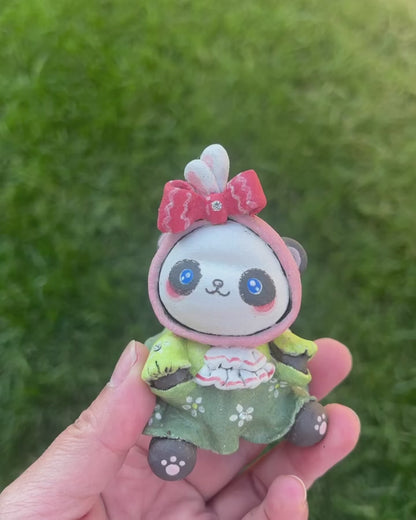 Panda Figurines - Sweet Bow Bunny